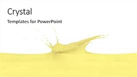  Presentation with vanilla splash - Colorful slide deck enhanced with vanilla milk splash isolated backdrop and a white colored foreground