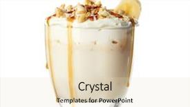  Presentation with white milk - Amazing presentation theme having vanilla milkshake - milk shake with banana backdrop and a lemonade colored foreground