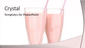  Presentation with white milk - Cool new presentation with vanilla milkshake - pink milk shakes isolated backdrop and a pink colored foreground