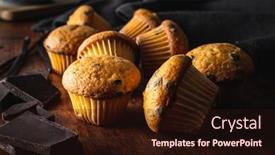  Presentation with vanilla - Cool new theme with vanilla-muffins-sweet-cupcakes backdrop and a wine colored foreground