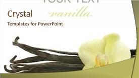  Presentation with vanilla - Slides consisting of vanilla pods and flower background and a cream colored foreground