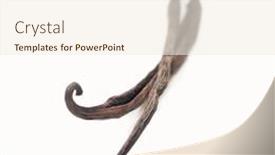  Presentation with vanilla - Slide deck having vanilla-pods-isolated-on-white background and a cream colored foreground