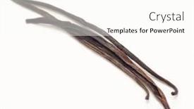  Presentation with vanilla - Cool new slide deck with vanilla-pods-isolated-on-white backdrop and a cream colored foreground