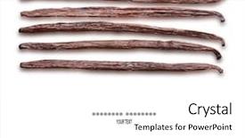  Presentation with vanilla - Theme consisting of vanilla pods isolated on white background and a white colored foreground