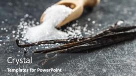  Presentation with vanilla - PPT theme featuring vanilla-pods-sticks-of-vanilla background and a gray colored foreground