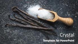  Presentation with vanilla - Theme enhanced with vanilla-pods-sticks-of-vanilla background and a dark gray colored foreground