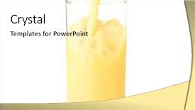  Presentation with vanilla splash - Audience pleasing theme consisting of vanilla shake splash on a white background backdrop and a white colored foreground