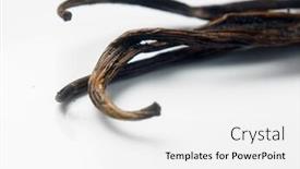  Presentation with vanilla - PPT layouts enhanced with vanilla-sticks-on-white-isolated background and a white colored foreground