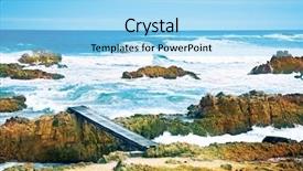  Presentation with rocky ocean coast - Presentation enhanced with vantage point - ocean coast view in knysna background and a arctic colored foreground