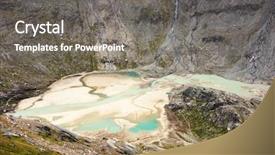  Presentation with glacier - PPT layouts featuring vantage point - pasterze the longest glacier background and a gray colored foreground