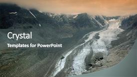  Presentation with austria politic - Slide set featuring vantage point - pasterze the longest glacier background and a dark gray colored foreground