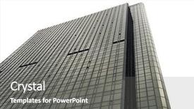  Presentation with octopus on isolated white - Presentation theme having vantage point - tall sky scraper isolated background and a gray colored foreground