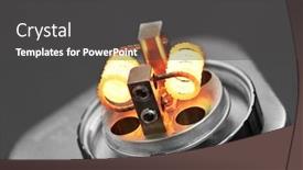  Presentation with cigarette - Presentation design with vape electronic cigarette vaping device background and a dark gray colored foreground