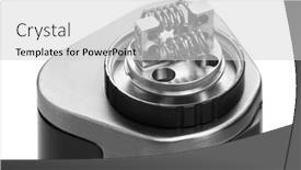  Presentation with cigarette - Beautiful PPT layouts featuring vape electronic cigarette vaping device backdrop and a light gray colored foreground