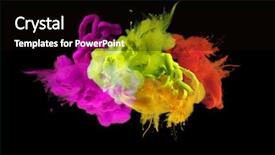  Presentation with ink blot - Beautiful presentation design featuring vaping - acrylic colors in water ink backdrop and a black colored foreground