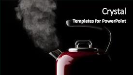  Presentation with vapor - Beautiful PPT theme featuring vapor coming from red kettle backdrop and a black colored foreground