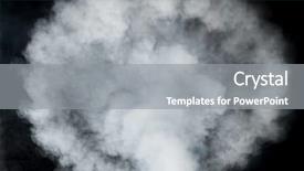  Presentation with cloud - Colorful PPT layouts enhanced with vapor machine - smoky cloud isolated on black backdrop and a gray colored foreground