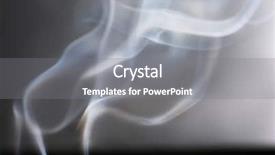  Presentation with smoke cloud - PPT theme with vapor trail - cloud of smoke closeup background and a gray colored foreground