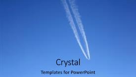  Presentation with vapor trail - Theme with vapor trail - flying airplane leaving a condensation background and a light blue colored foreground