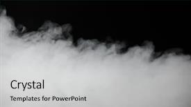  Presentation with vapor trail - Beautiful slide deck featuring vapor trail - smoke background and dense fog backdrop and a light gray colored foreground