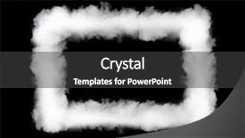  Presentation with smoke cloud - Cool new PPT theme with vapor trail - smoke cloud frame isolated backdrop and a dark gray colored foreground