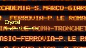  Presentation with venice - Theme having vaporetto info board - timetable background and a tawny brown colored foreground