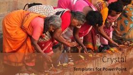  Presentation with varanasi - Slides featuring varanasi-6-november-hindu-people background and a red colored foreground