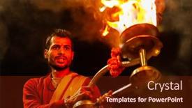  Presentation with hindu - Amazing slides having varanasi-india-january-17-2019 backdrop and a tawny brown colored foreground