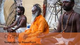  Presentation with ghat - PPT layouts having varanasi-india-mar-15-2018 background and a red colored foreground