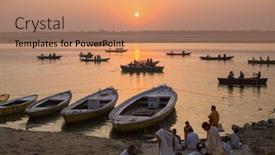  Presentation with early years - Slide set featuring varanasi-india-mar-20-2018 background and a coral colored foreground