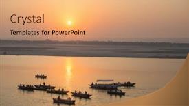  Presentation with early years - Slide set with varanasi-india-mar-20-2018 background and a coral colored foreground