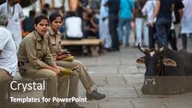  Presentation with shiva - Amazing presentation theme having varanasi-india-mar-29-2018 backdrop and a tawny brown colored foreground