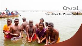  Presentation with varanasi - PPT theme consisting of varanasi-uttar-pradesh-india-july background and a white colored foreground