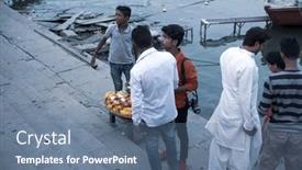  Presentation with india ganges - Cool new presentation design with varanasi-uttar-pradesh-india-july backdrop and a ocean colored foreground