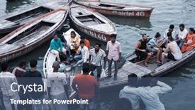  Presentation with varanasi - Presentation with varanasi-uttar-pradesh-india-july background and a ocean colored foreground