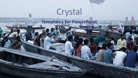  Presentation with varanasi - Audience pleasing presentation consisting of varanasi-uttar-pradesh-india-july backdrop and a light blue colored foreground