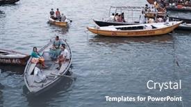  Presentation with india ganges - Colorful PPT theme enhanced with varanasi-uttar-pradesh-india-july backdrop and a gray colored foreground