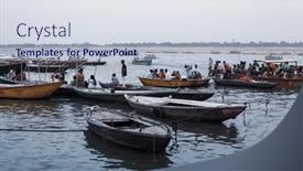  Presentation with varanasi - Audience pleasing presentation theme consisting of varanasi-uttar-pradesh-india-july backdrop and a lemonade colored foreground