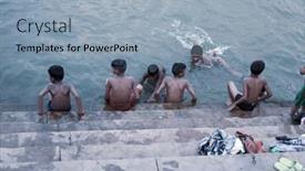  Presentation with india ganges - Cool new presentation with varanasi-uttar-pradesh-india-july backdrop and a light blue colored foreground