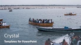  Presentation with varanasi - Slides consisting of varanasi-uttar-pradesh-india-july background and a ocean colored foreground