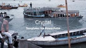  Presentation with india ganges - Colorful slides enhanced with varanasi-uttar-pradesh-india-july backdrop and a seafoam green colored foreground