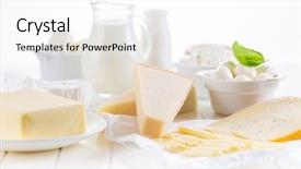  Presentation with dairy products - Beautiful PPT layouts featuring variation of dairy products backdrop and a white colored foreground