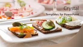  Presentation with healthy - PPT layouts with variation-of-healthy-open-sandwiches background and a lemonade colored foreground