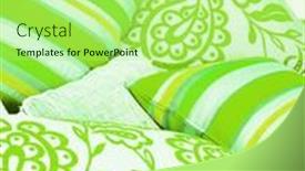  Presentation with lime - PPT layouts consisting of variation-of-lime-green-cushions background and a mint green colored foreground