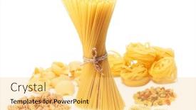  Presentation with macaroni - Colorful presentation enhanced with variations-of-italian-macaroni-isolated backdrop and a yellow colored foreground