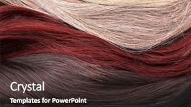  Presentation with hair - Audience pleasing slides consisting of varicolored strands of hair close backdrop and a wine colored foreground