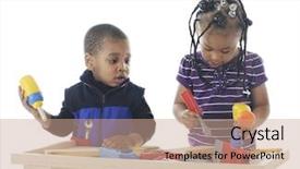  Presentation with preschool - Amazing slides having varied people - adorable toddler boy watching what backdrop and a coral colored foreground