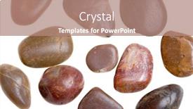  Presentation with chakra stones - PPT theme enhanced with variegate colored stones on the white background and a coral colored foreground