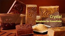  Presentation with natural soap - Colorful theme enhanced with variety of aesthetic natural soap bars backdrop and a tawny brown colored foreground