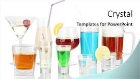  Presentation with alcoholic - PPT theme having saudi oil - refinery with machines at sunset background and a gray colored foreground